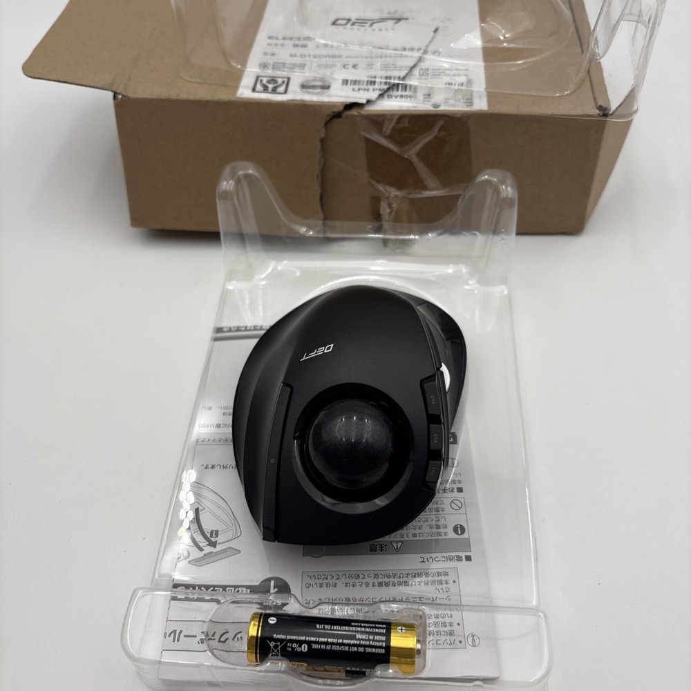 Elecom Deft Wireless Trackball Mouse M-DT2DRBK DT1DR Black